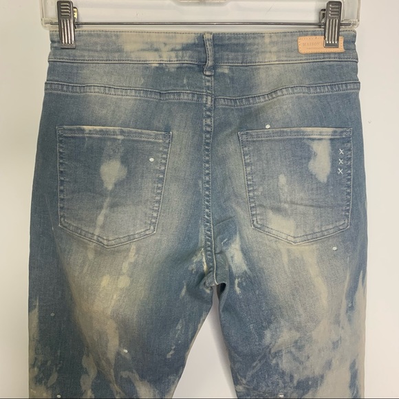 Maison Scotch Amsterdam Blouw La Bohemienne Mid Rise Skinny Tie Dye Jeans - Picture 7 of 11